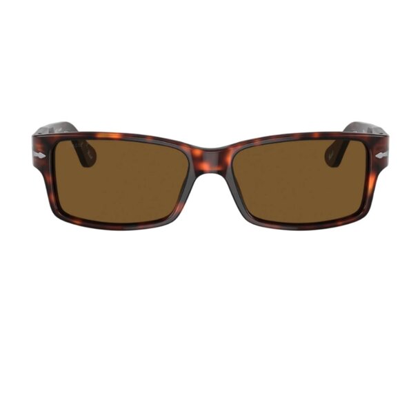 Persol Havana Sunglasses Mens Brown Gradient Plastic Polarized Rectangle Acetate - Picture 1 of 13